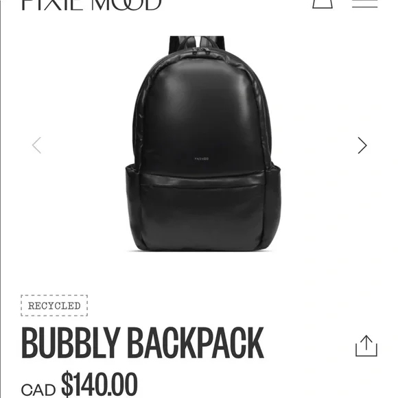 Pixie Mood BUBBLY BACKPACK Amazon.com | Pixie Mood Mini Kim 8 x 10.5 Vegan Leather  main image 2